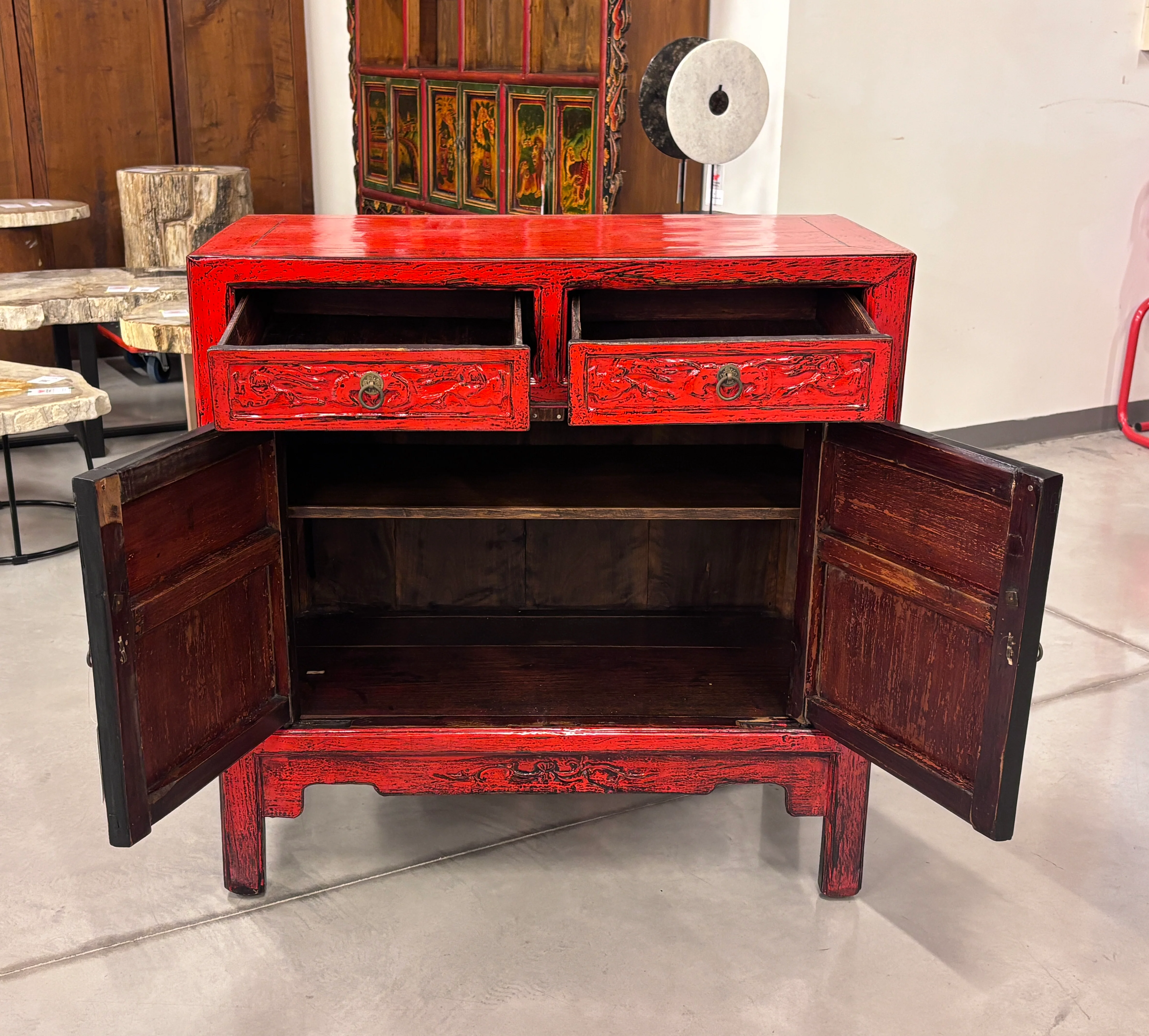 CREDENZINO CINESE IN LACCA ROSSA - Image 10