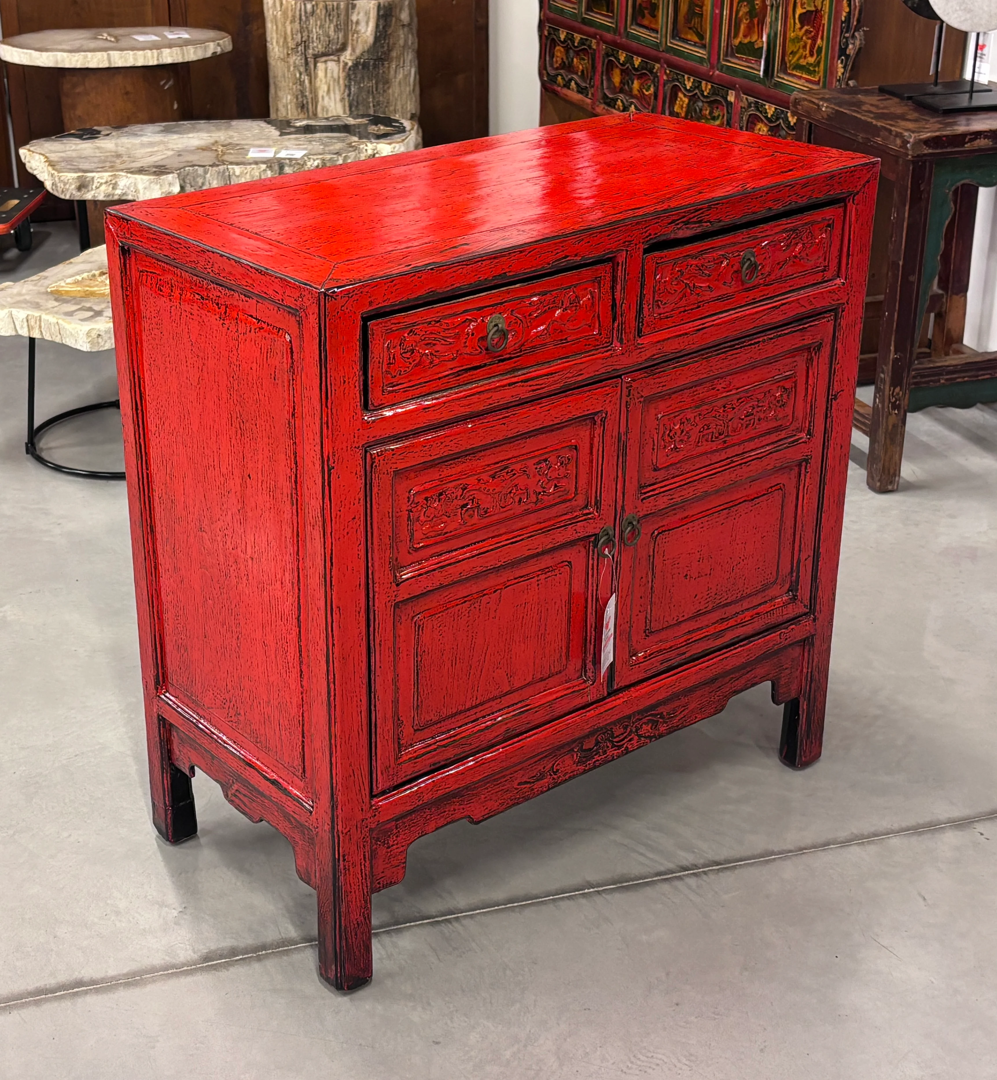 CREDENZINO CINESE IN LACCA ROSSA - Image 5