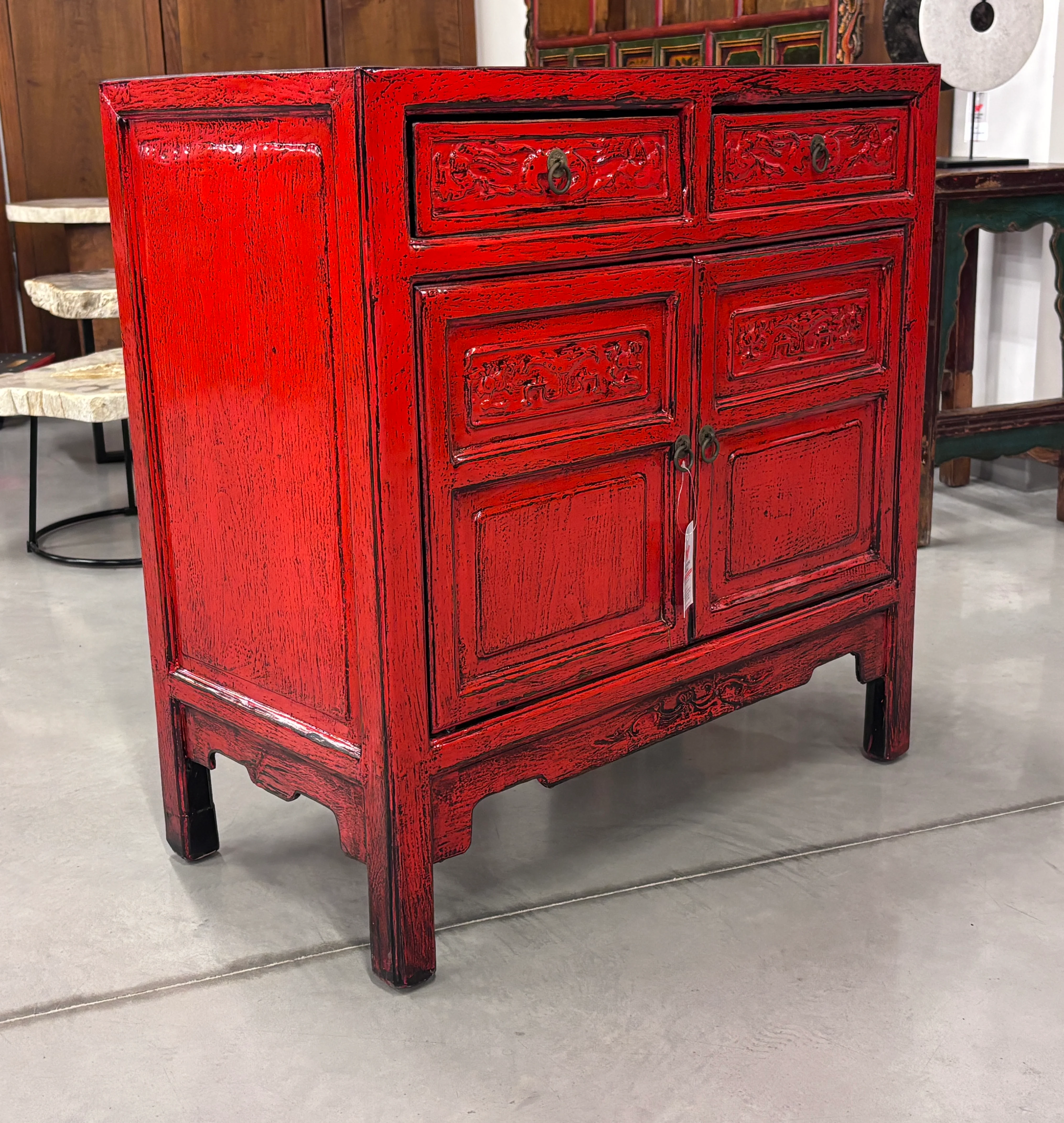 CREDENZINO CINESE IN LACCA ROSSA - Image 6