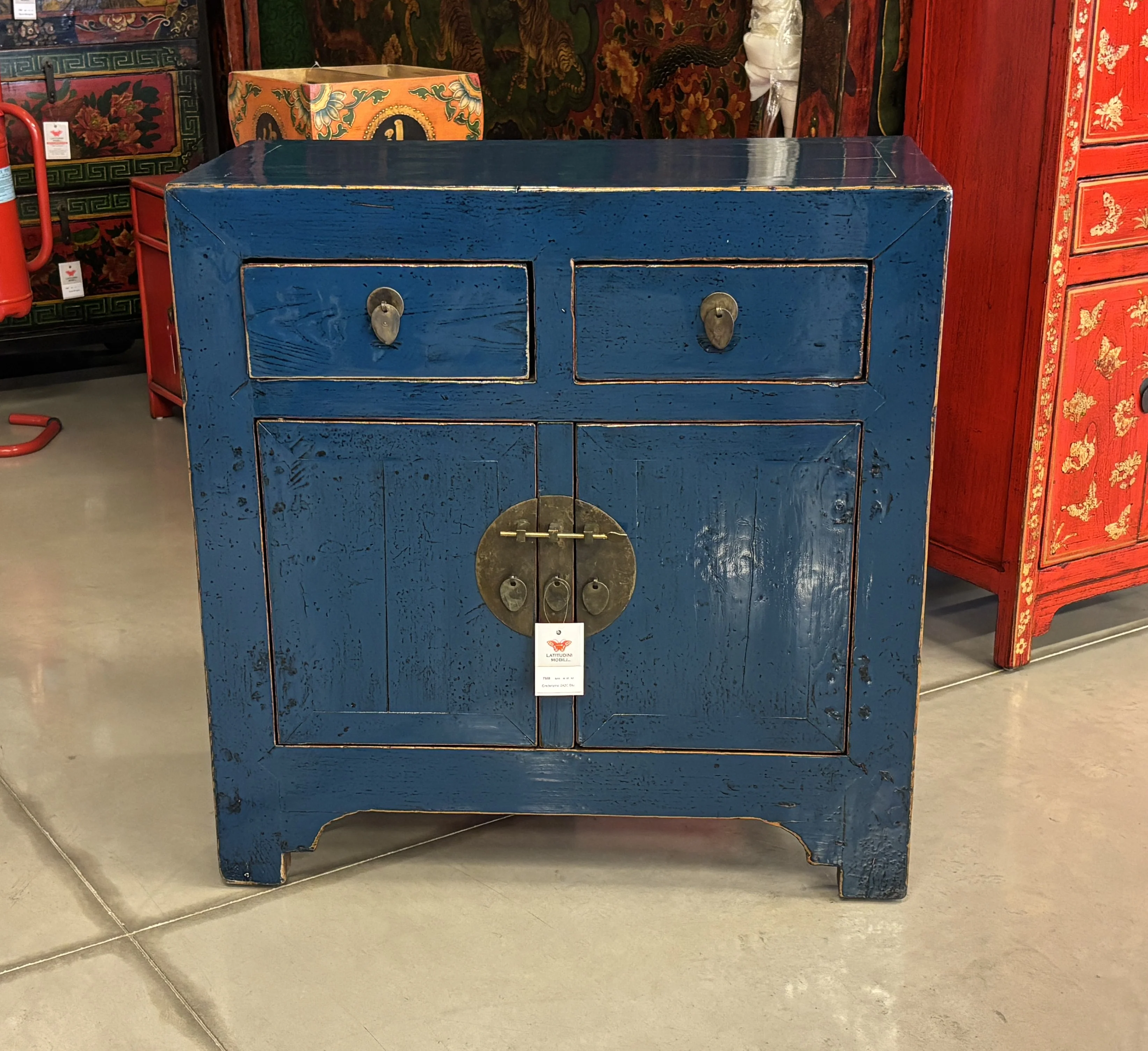 CREDENZINO CINESE LACCA BLU - Image 3