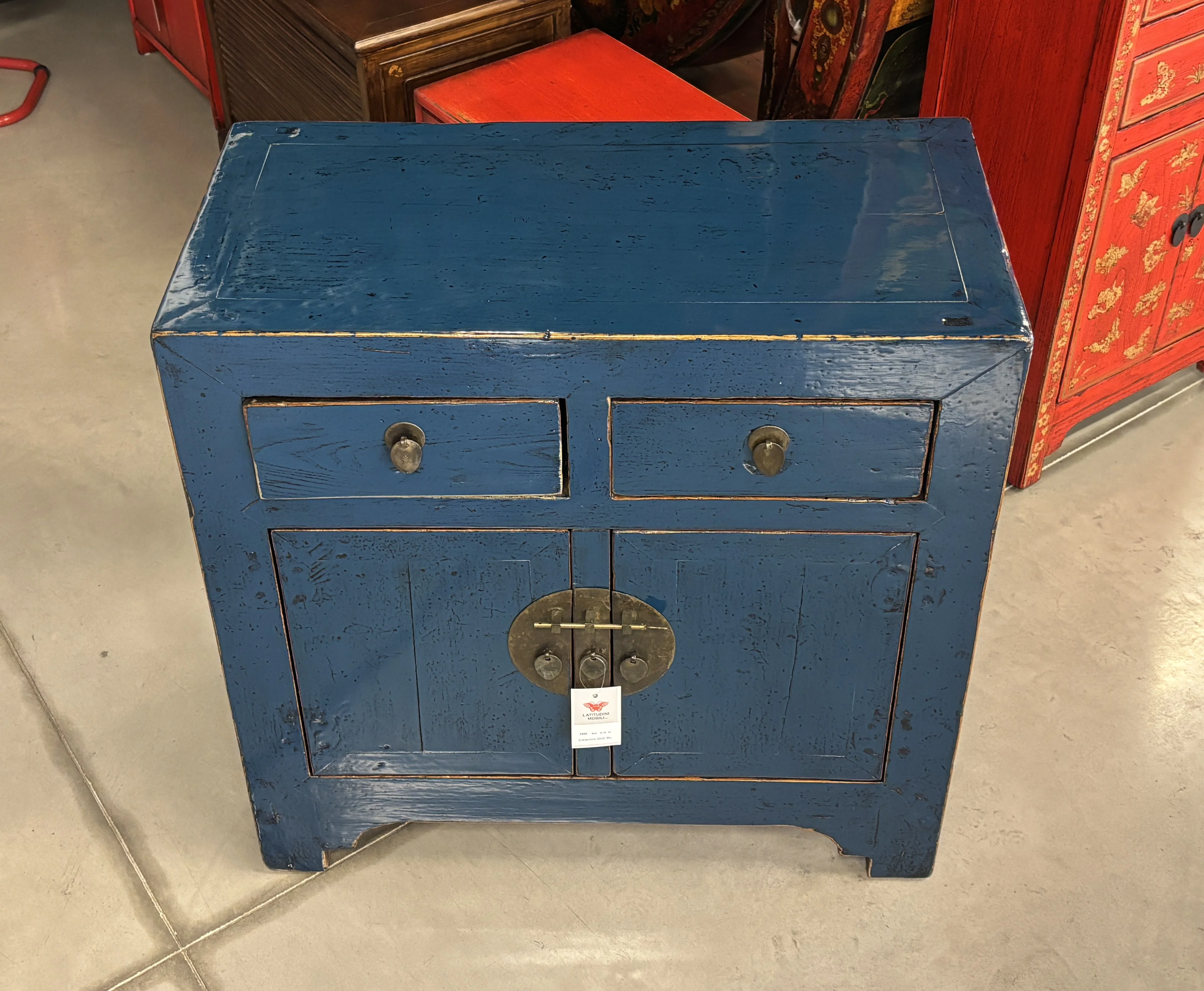 CREDENZINO CINESE LACCA BLU - Image 4