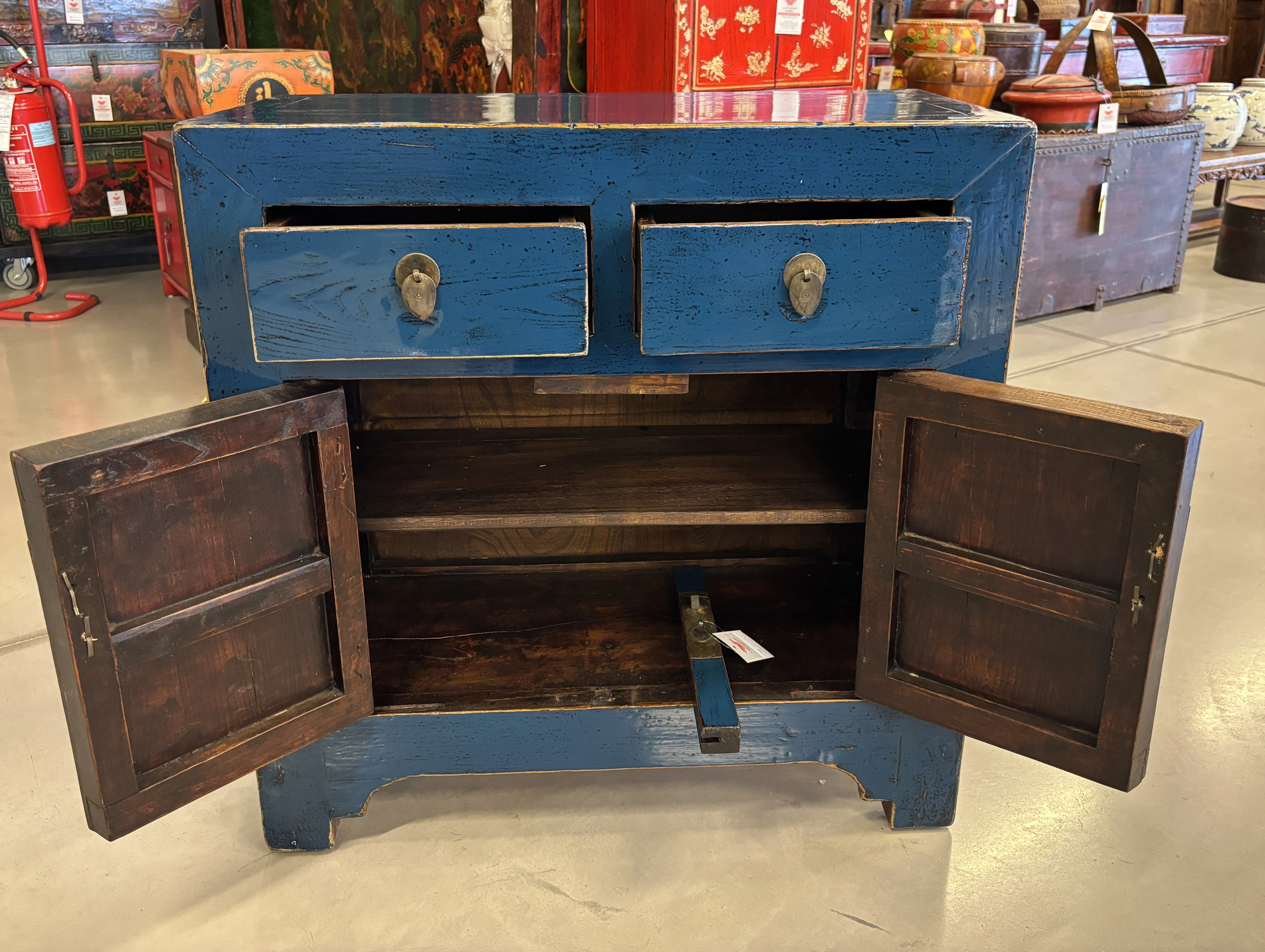 CREDENZINO CINESE LACCA BLU - Image 5