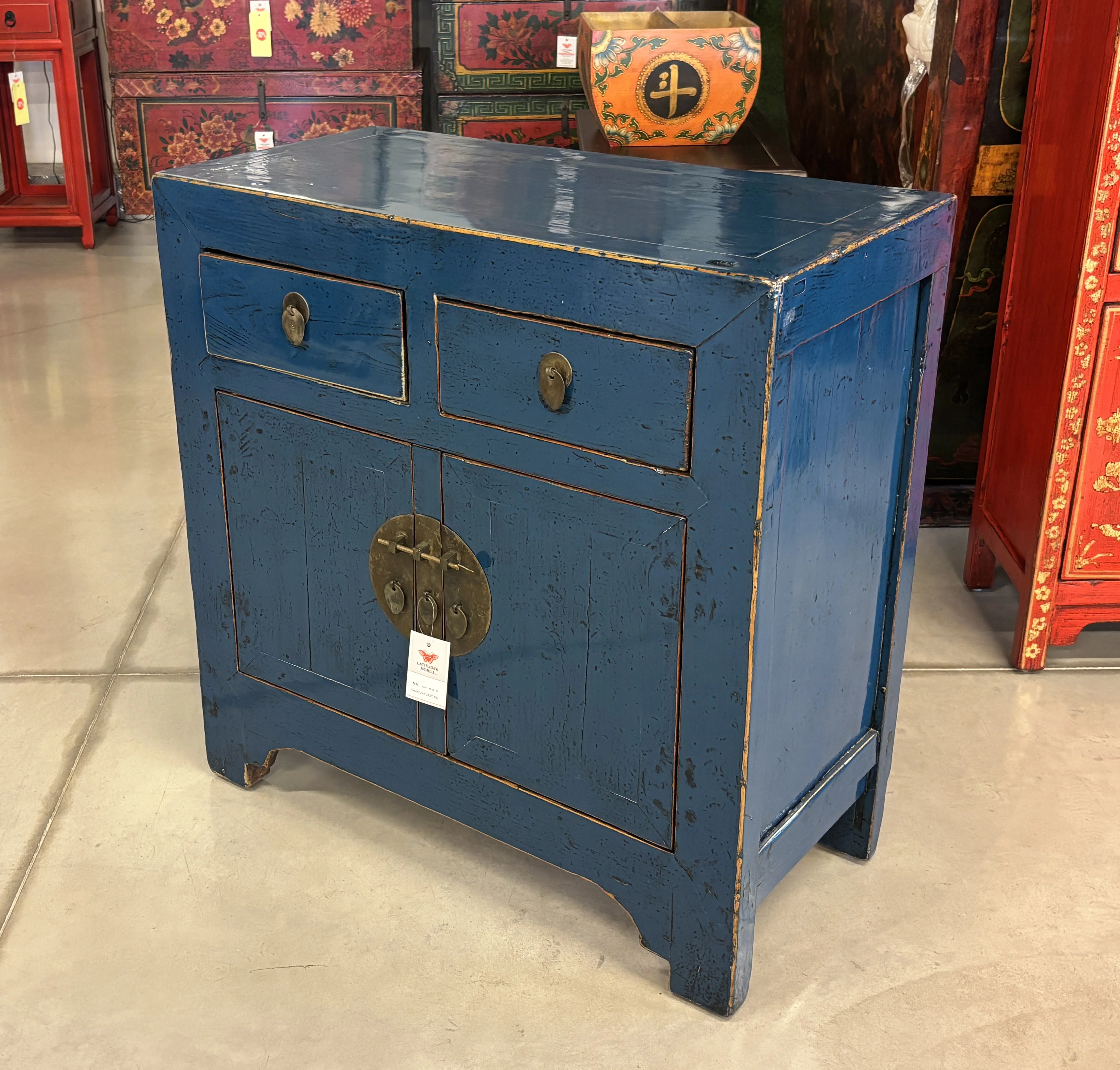 CREDENZINO CINESE LACCA BLU - Image 7