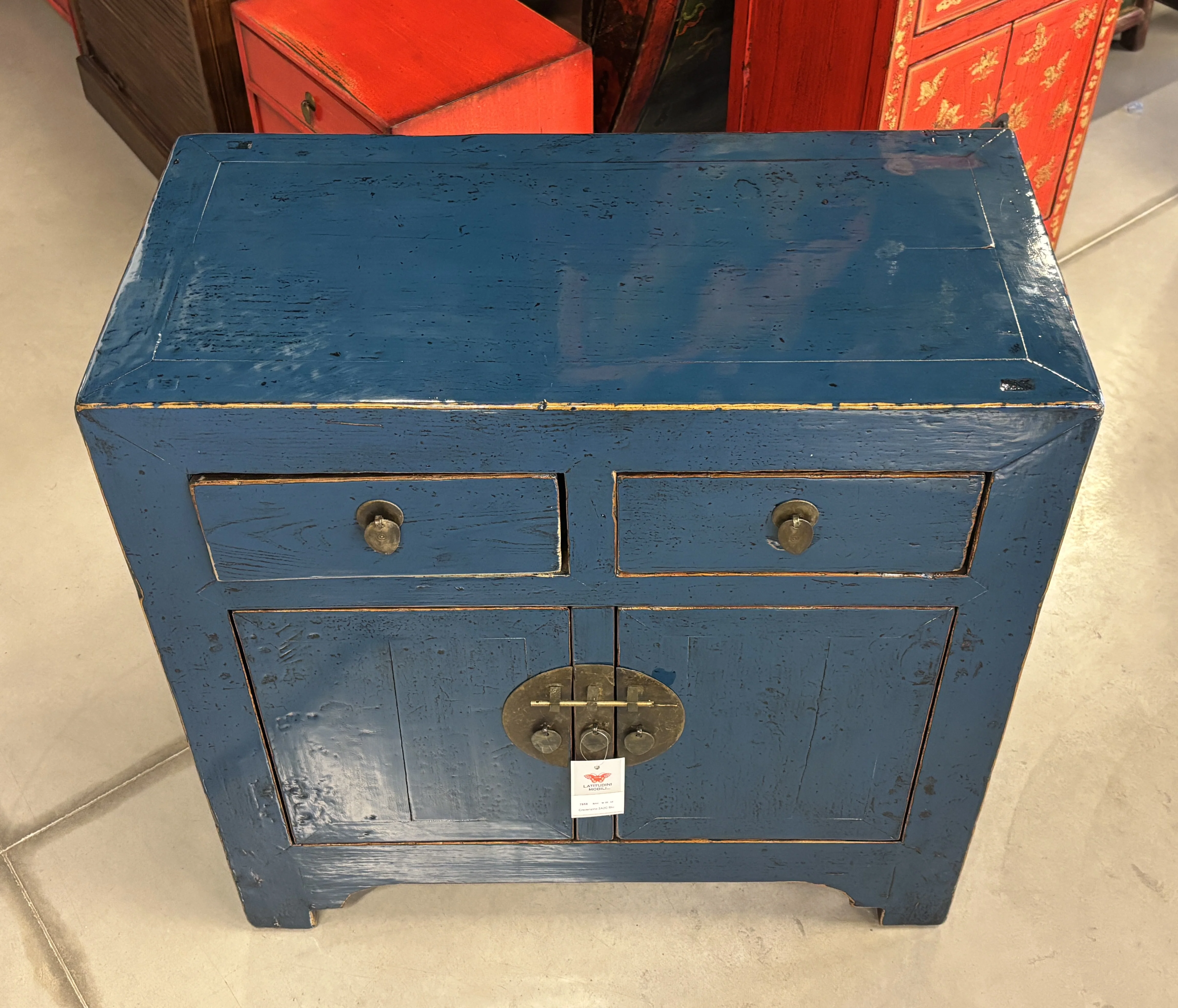 CREDENZINO CINESE LACCA BLU - Image 8