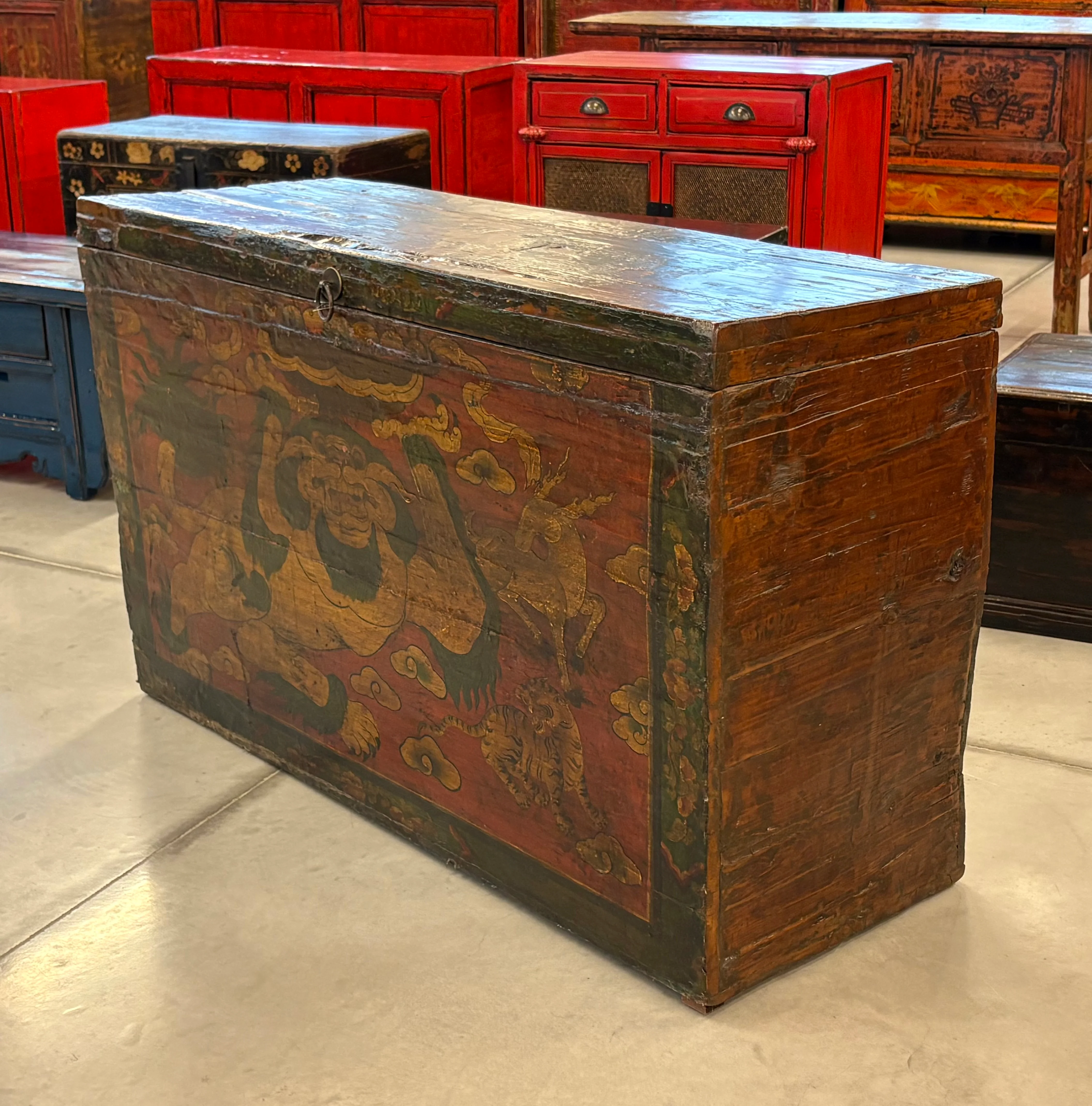 GRANDE BAULE DECORATO TIBETANO - Image 6