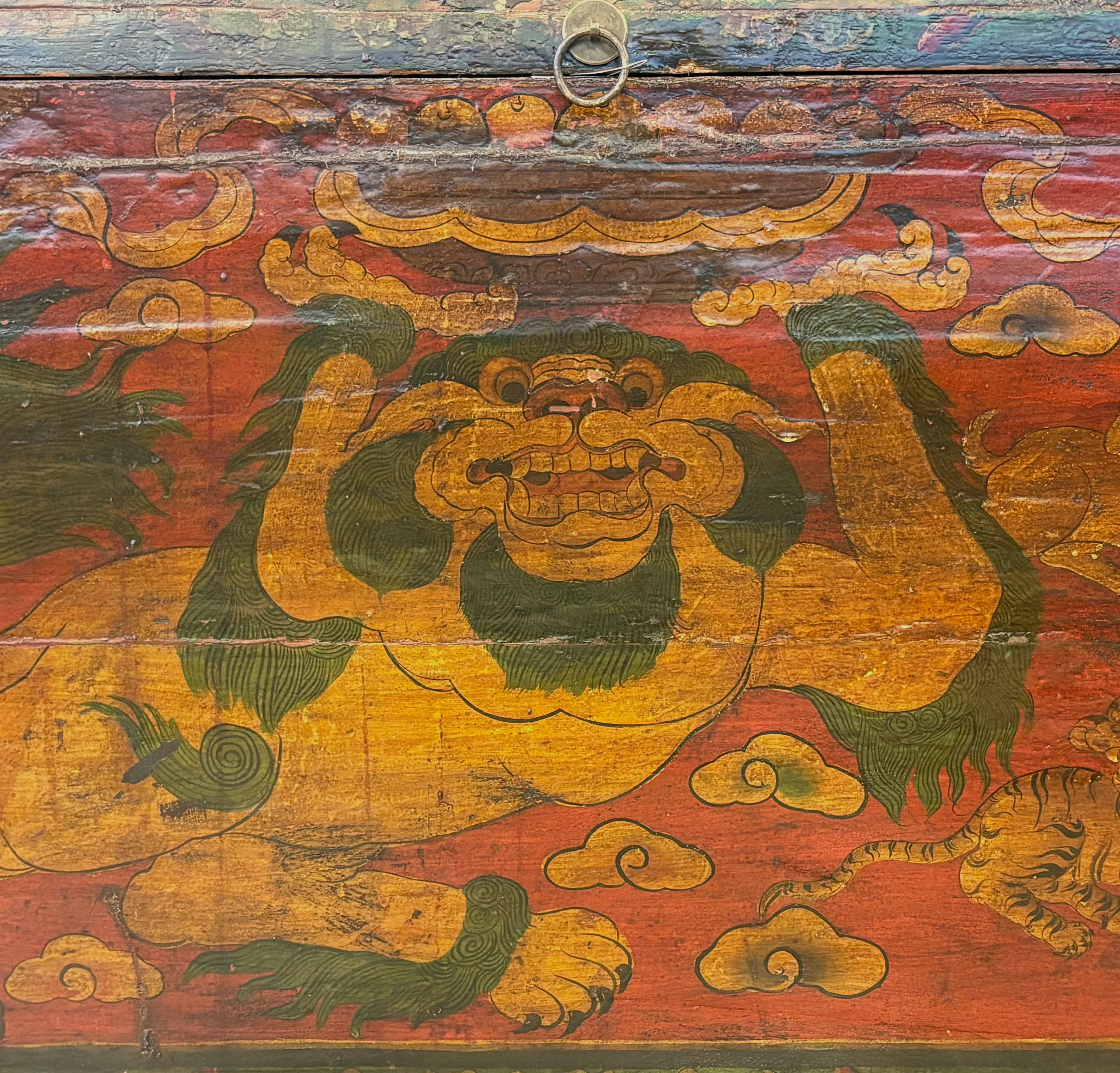 GRANDE BAULE DECORATO TIBETANO - Image 7