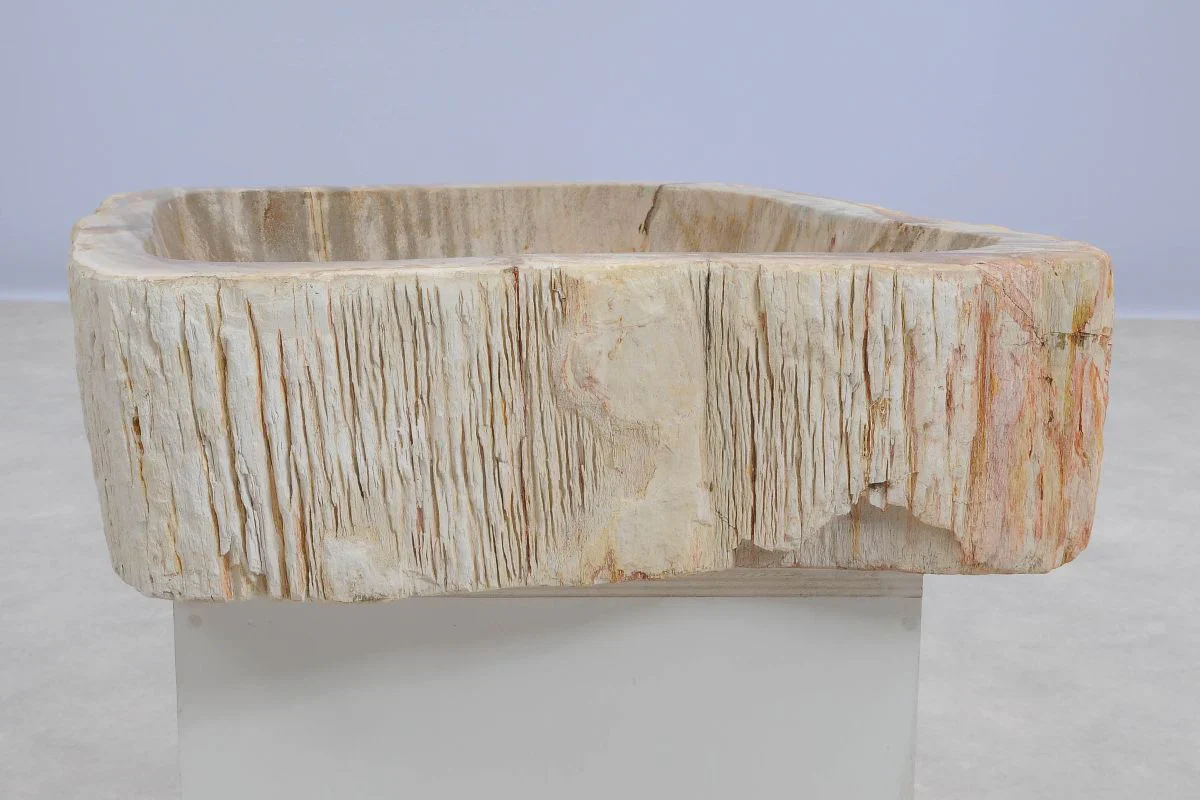 Lavabo da appoggio in legno fossile - 50221 - Image 3