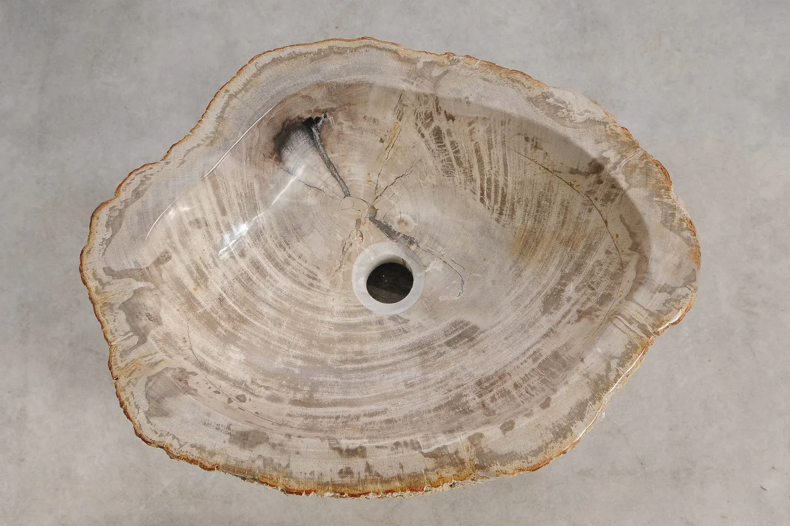 Lavabo da appoggio in legno fossile - 60418 - Image 3