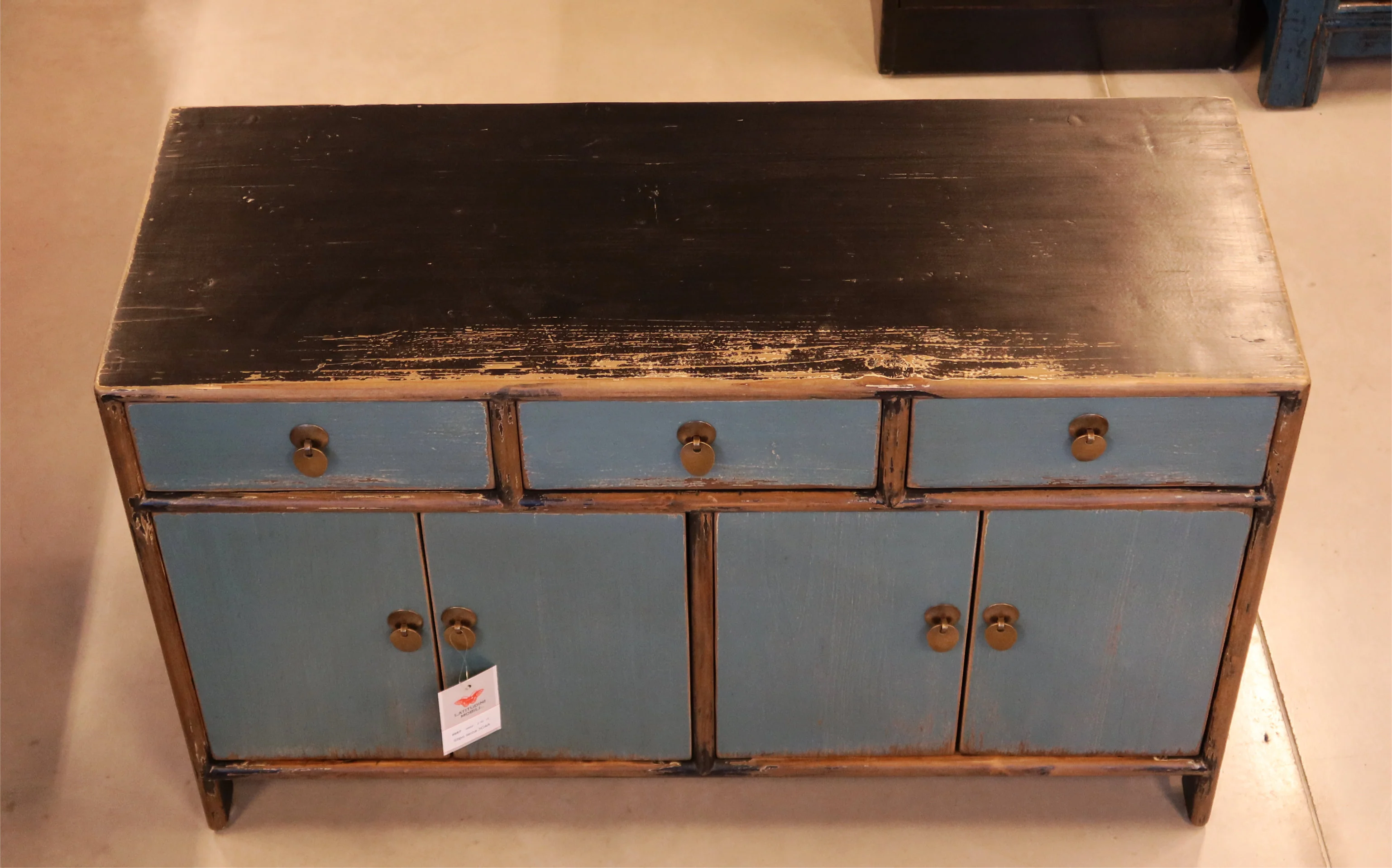 MOBILETTO ETNICO IN OLMO CINESE LACCATO 3C4A - Image 7