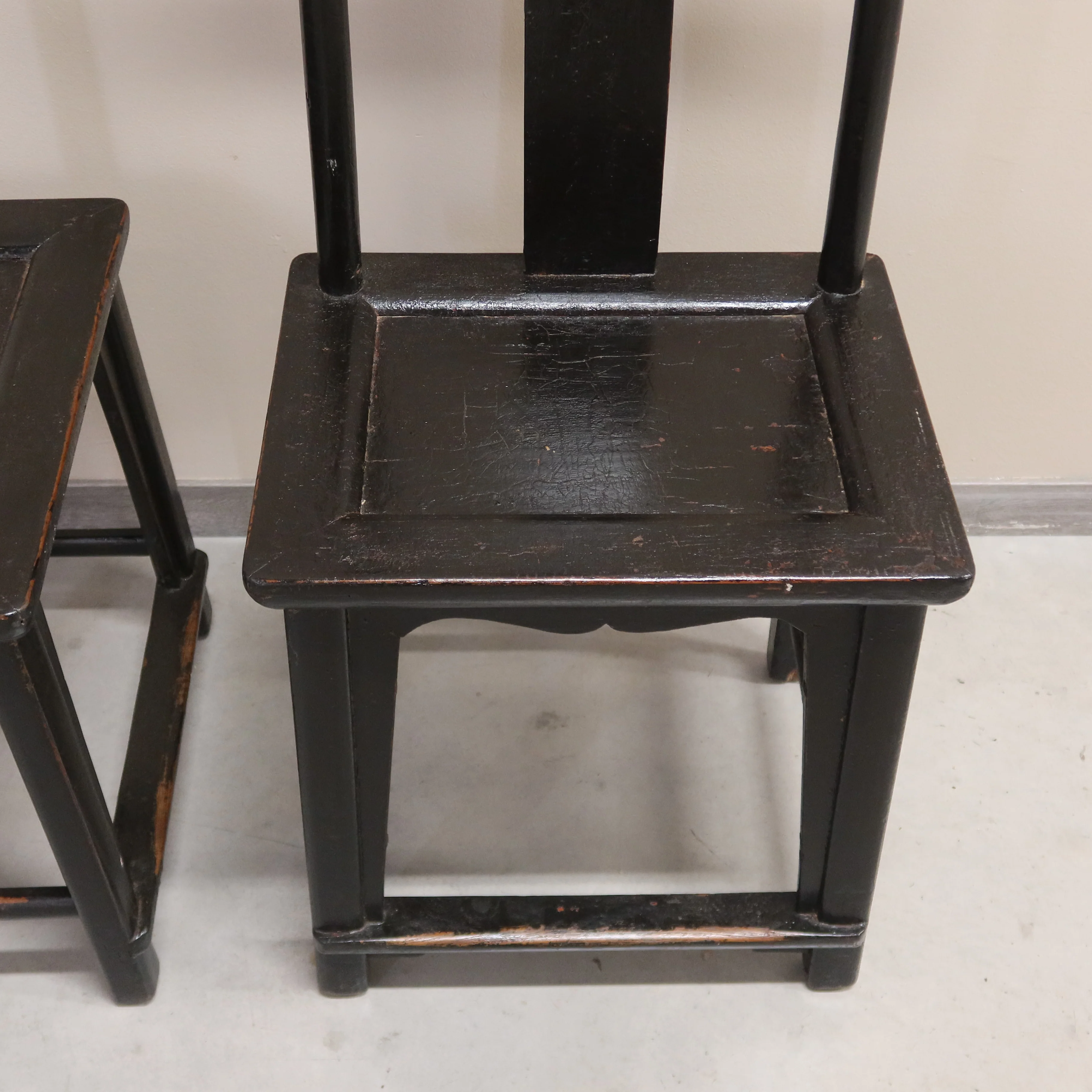 SEDIA CINESE TRADIZIONALE IN LACCA NERA - Image 3