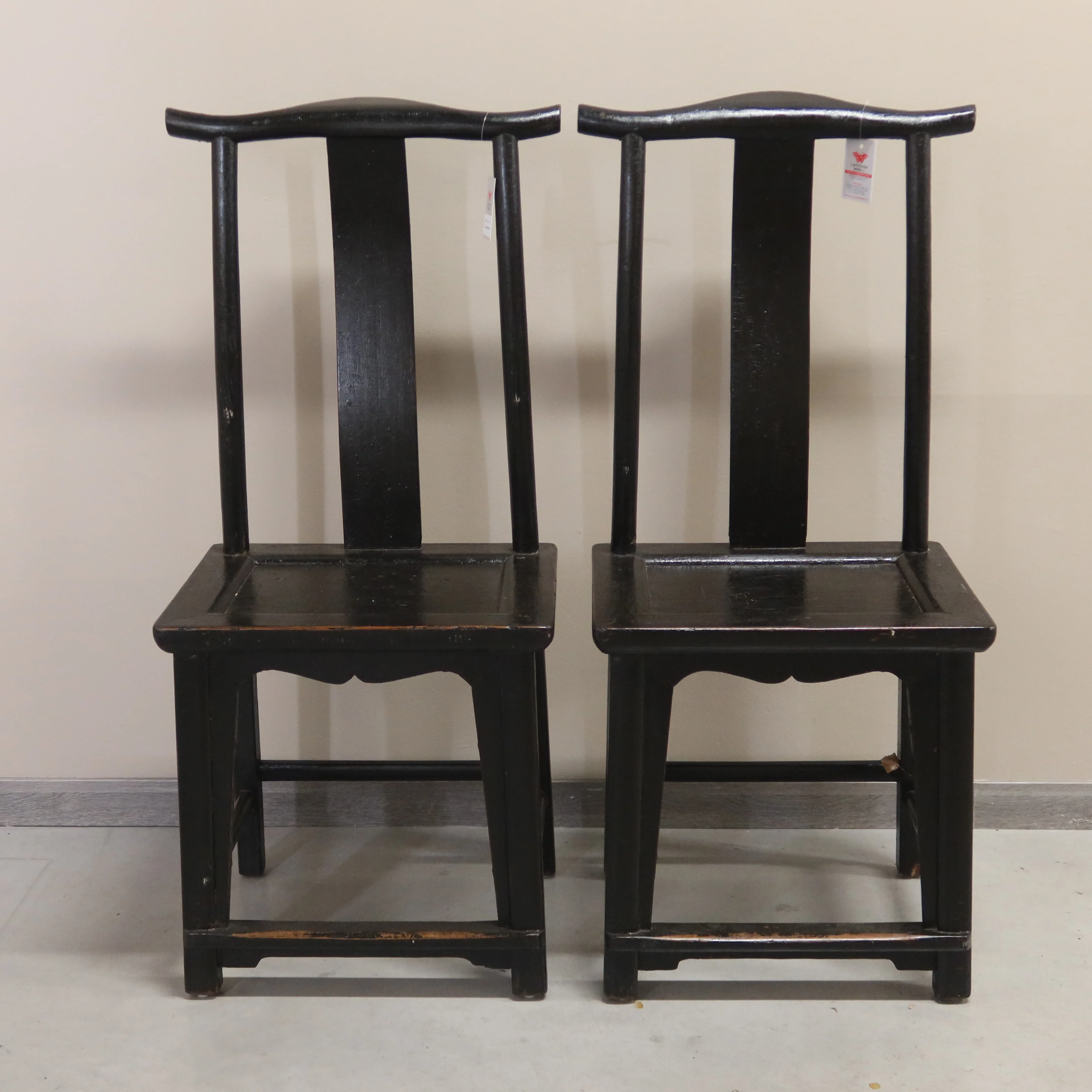 SEDIA CINESE TRADIZIONALE IN LACCA NERA - Image 5