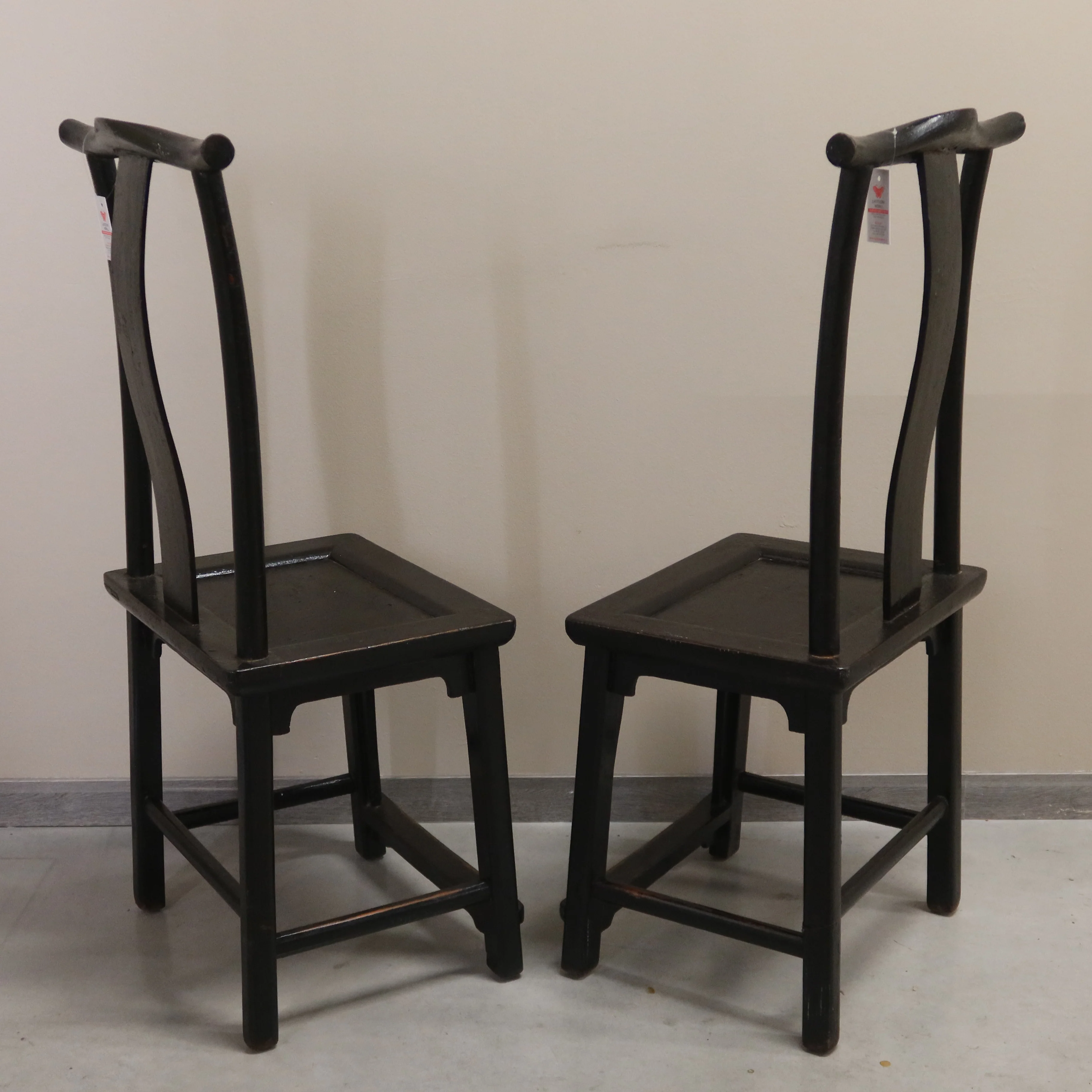 SEDIA CINESE TRADIZIONALE IN LACCA NERA - Image 6