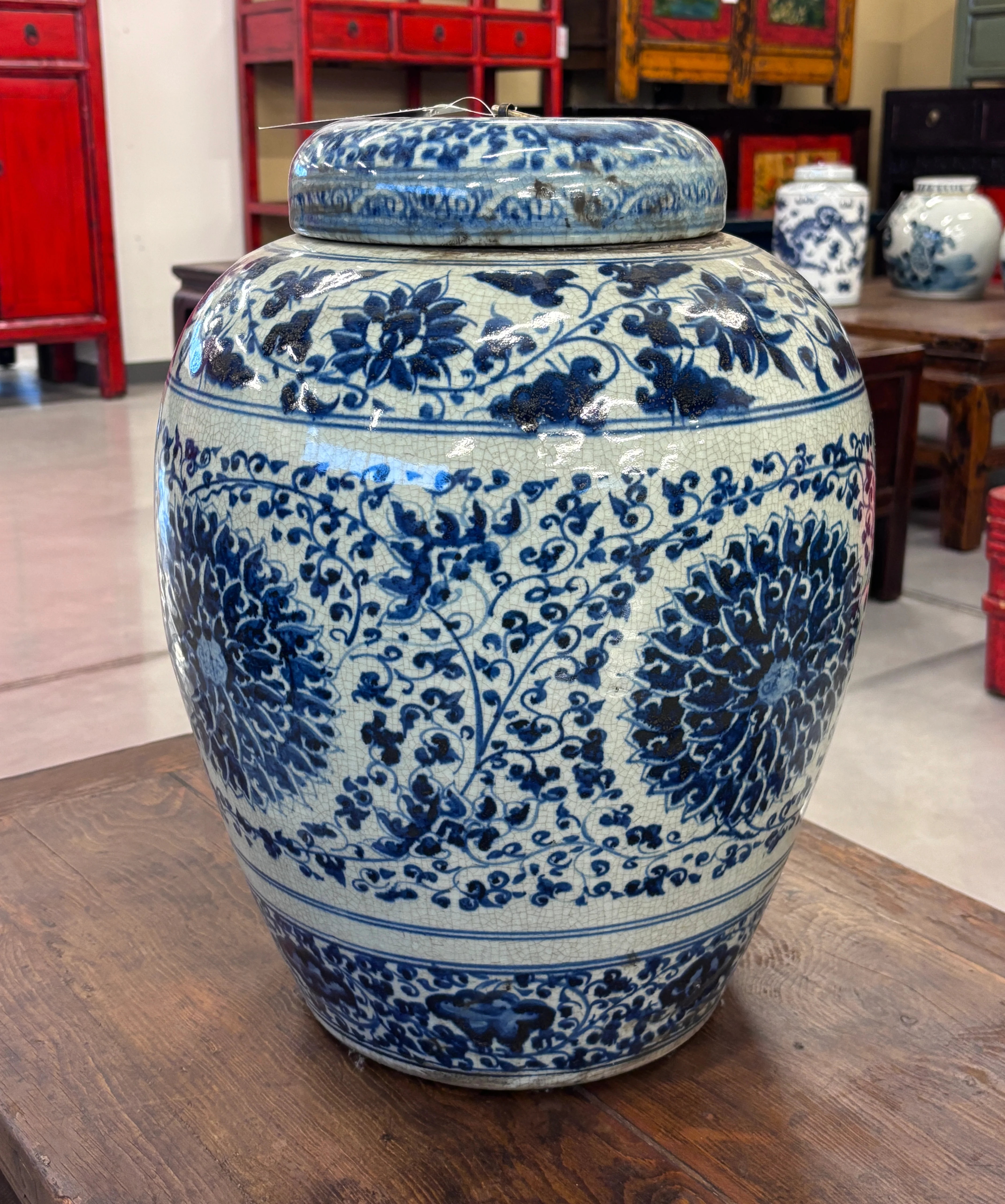 VASO CINESE STONDATO CON COPERCHIO - Image 3