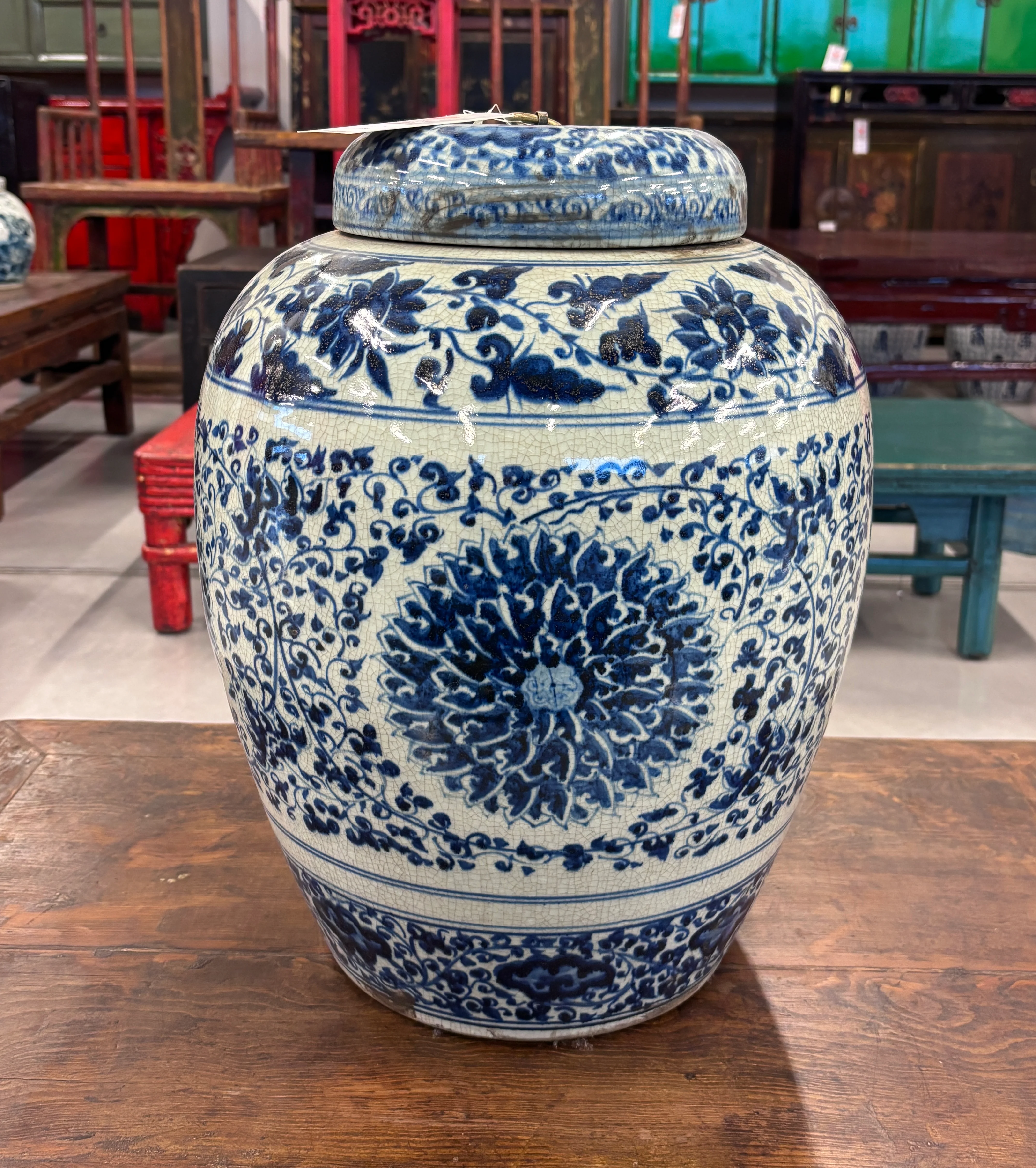 VASO CINESE STONDATO CON COPERCHIO - Image 4