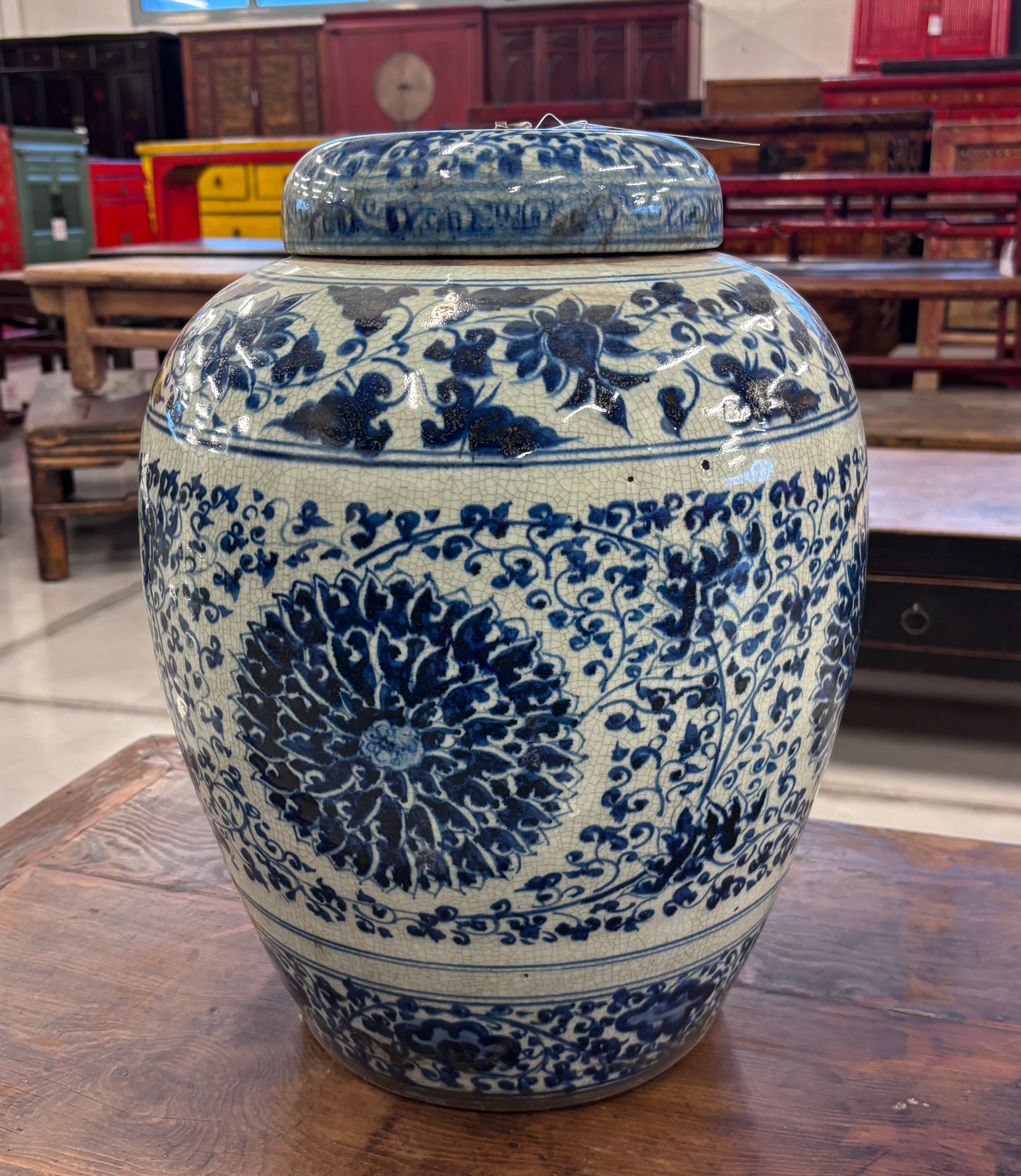 VASO CINESE STONDATO CON COPERCHIO - Image 6